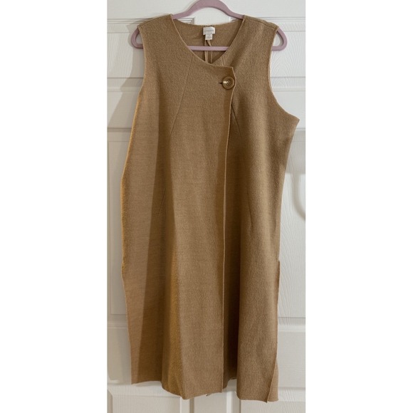 Chico's Sweaters - Chico's Tan Sleeveless Sweater Vest